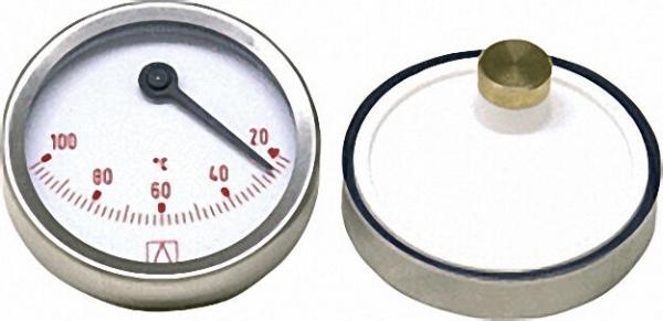 AFRISO Bimetall-Thermometer D=63mm exzentrisch, 20-100°C, rot