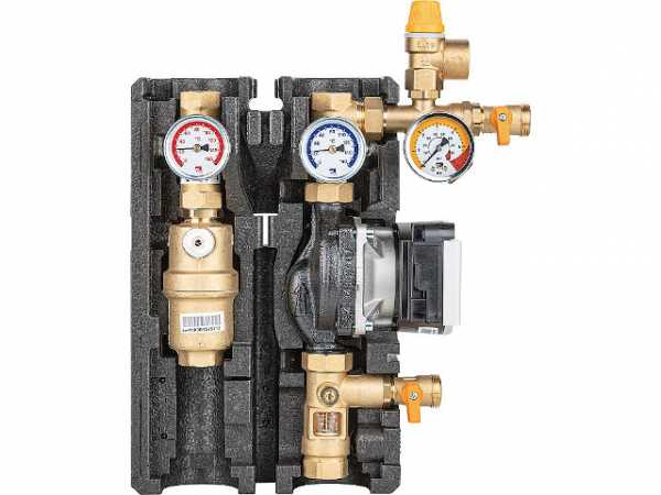 Solarstation Midi Basic DN20(3/4'), 2-Strang, Flowmeter Wilo Para ST 15-130/7-50,PWM