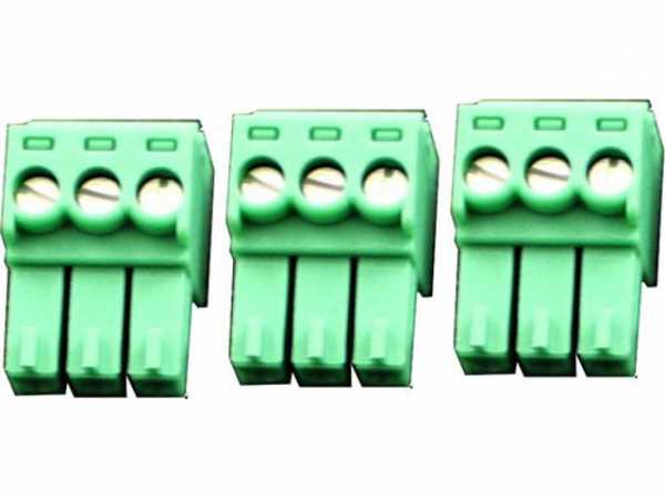 WOLF 2744821 Stecker Phönix grün klein 3-polig(3 Stück)