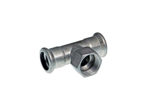Buderus Logafix Edelstahl T-Stück 76,1xRp3/4x76,1 M-Kontur V2A EPDM O-Ring LBP-Funktion IG