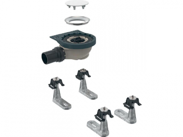 Geberit Duschwannenablauf für Setaplano mit 4 Füßen Sperrwasserhöhe 30 mm d40