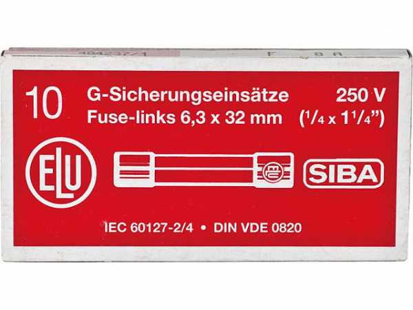 Feinsicherung flink 6, 3 A 1 Beutel 10 Stück 6, 3x32mm