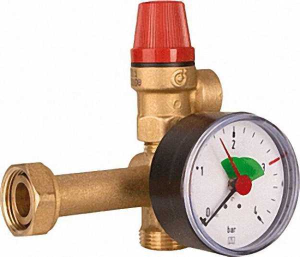 Heizkreissicherheitsgruppe für Easyflow Syst. Mit SV 3 bar Manometer 4 bar
