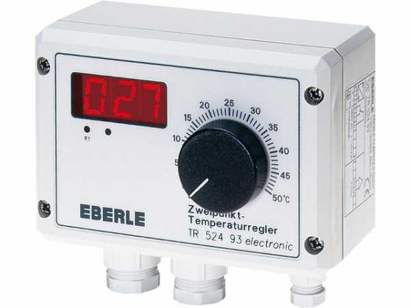 EBERLE Temperaturregler Typ TR 524 93, digit. Anzeige 0 . . ,50°C