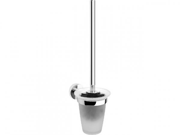 WC-Bürstengarnitur EIGHT mit spitzen Glas michlig, Metall verchromt 9392002