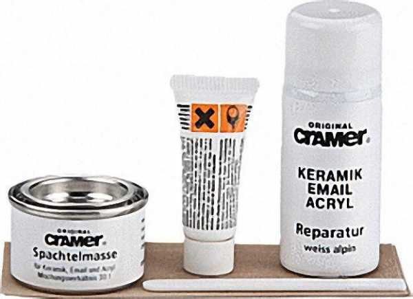 Email-Set manhattan Zubehör:Spachtelmasse 30g- Spachtel- Härter 8g- Email-Spray