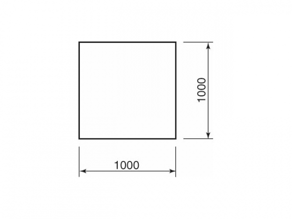 Buderus 80364652 Bodenplatte, Glas Quadrat, BxHxT = 1000x6x1000 mm, klar