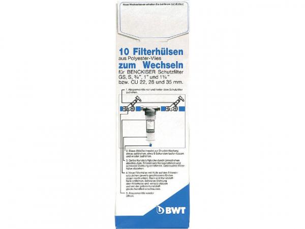 Ersatz-Filtervlies 1 1/2"-2" für Schutzfilter/Universalfilter, VPE 10 Stück
