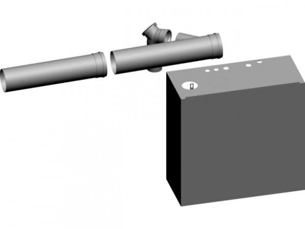 WOLF 2651305 Erweiterungsbausatz DN200/250-Reihe raumluftabhängig, für MGK-2 300