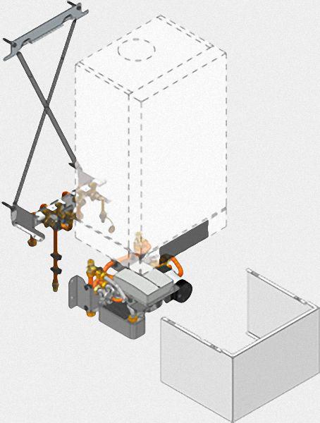 VIESSMANN ZK02586 Unterbau-Kit mit Mischer für Gas-Brennwertkombigeräte (Vitodens 200-W)