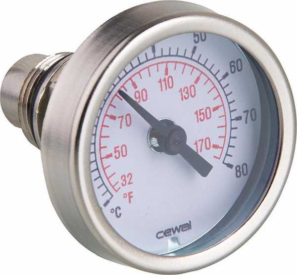 Thermometer mit Tauchhülse 1/2''