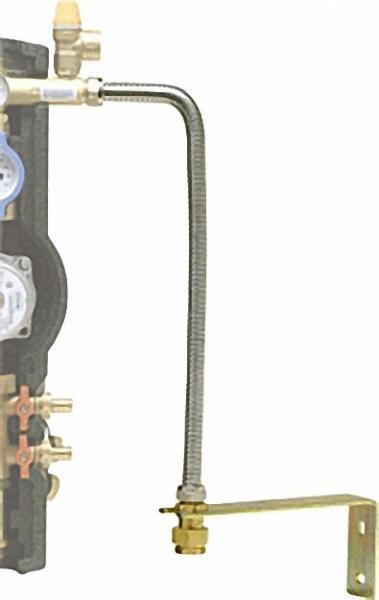 Anschlussset 3/4'' mit Wellschlauch 500mm mit Wandhalter für AG