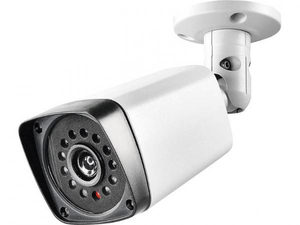 Kamera-Attrappe KA20 für innen und außen mit Blinklicht und Warnaufkleber