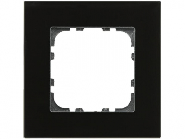 Glasrahmen Taster 1-fach für 55 mm Programme, Schwarz