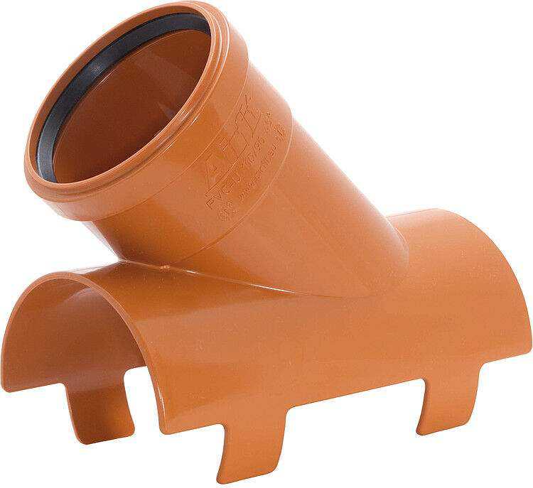 Klebe-clips-abzweig DN 110 x DN 90, 45° Winkel Klebe-clips-abzweig DN 110 x DN 90, 45° Winkel