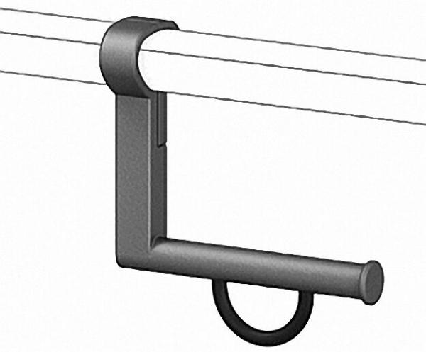 Papierrollenhalter Serie Cavere aus Alu., Anthrazit-Metallic 95