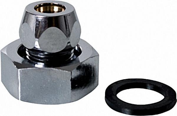 Zubehör-Waschtischzähler Verschraub. R3/8''x 10-R3/4'' für Cu-Rohr 10mm