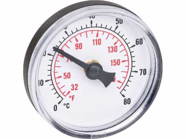 Thermometer 0-80°C, passend für Durchgangskugelhahn 90 045 96-99
