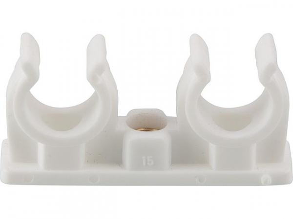 PP-Rohrclips doppelt 6mm, M6, VPE 100 Stück