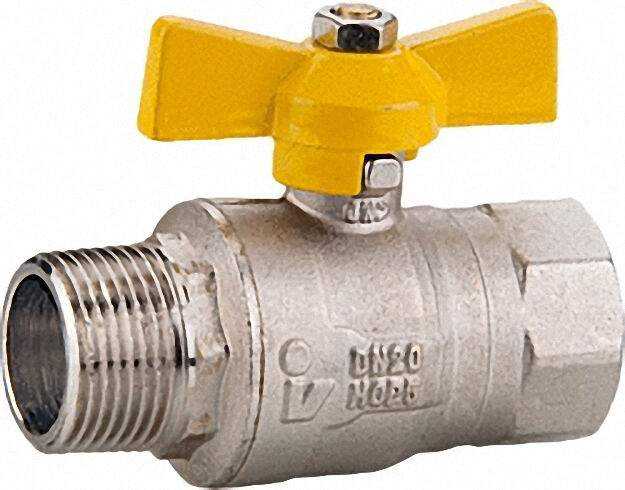 Gas-kugelhähne DVGW-gepr. mit Flügelgriff 3/4'' IGxAG Gas-kugelhähne DVGW-gepr. mit Flügelgriff 3/4'' IGxAG