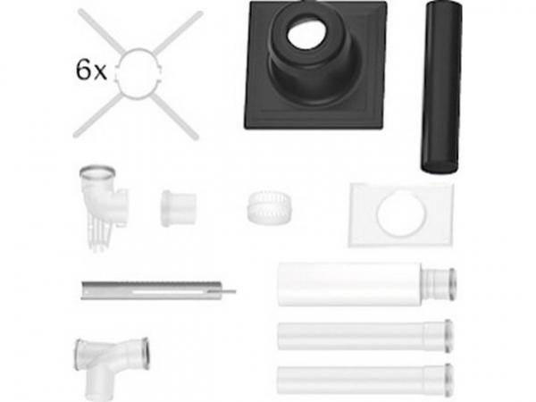 Buderus Abgassystem Grundbausatz GA, Ø 80 mm, rla, Wandgeräte/SB105/GB102S, 7738112560