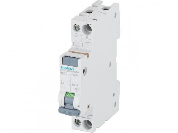 FI/LS Schalter Siemens, 6kA Typ A, B6, 30mA, 1 TE 5SV1316-6KK06