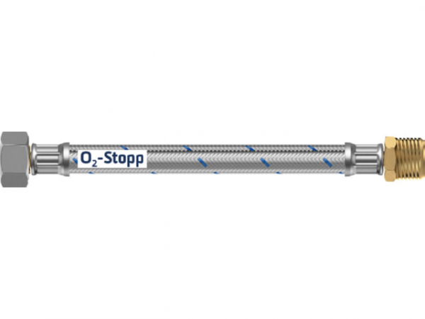 Buderus Lindner O2Stopp Schlauch 1"AGx1"ÜM 750 mm sauerstoffdicht DIN 4726 7738340096