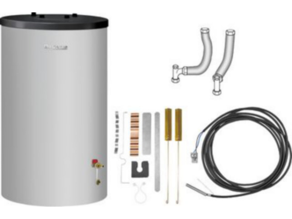 Buderus Logalux ES120 Warmwasserspeicher Edelstahl, 112l, mit Fühler, für Heizungsanlagen, Set komplett