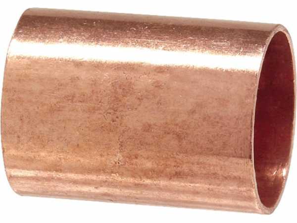 Kupfer Lötfitting Schiebe-Muffe ohne Anschlag 22 mm i/i