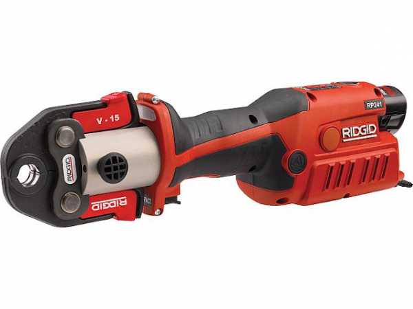 Akku-Pressmaschine RIDGID RP241 12V mit 2x 2,5 Ah Akkus und Ladegerät