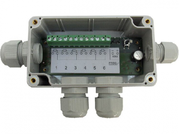 Temperaturregler/Sensor 6-fach, AP, für PT1000 Temperaturfühler