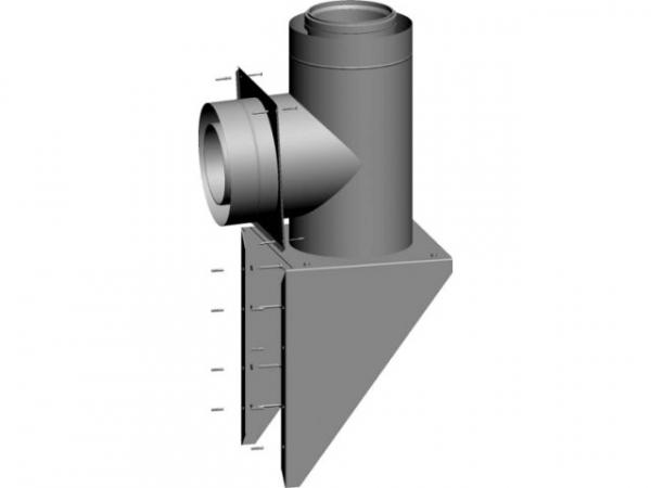 WOLF 2651392 Außenwandkonsole DN200/300 für Luft-/Abgasrohr, aus Edelstahl/PP