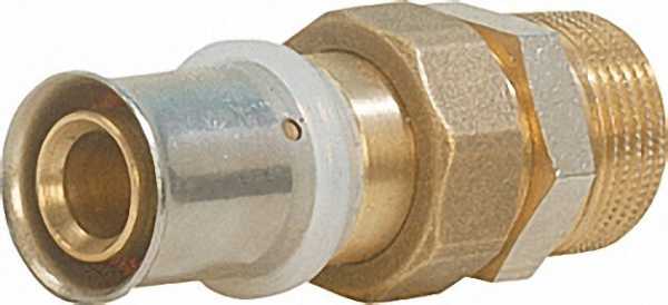 Pressfitting für MSVR Pressverschraubung mit AG flachdichtend 26x3 - 3/4''