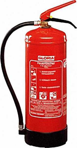 Gloria Feuerlöscher Typ PD6GA mit Manometer mit Wandhalter
