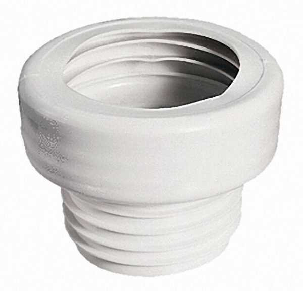 WC-Anschluss gerade Durchmesser 100 x 100 Farbe: weiss