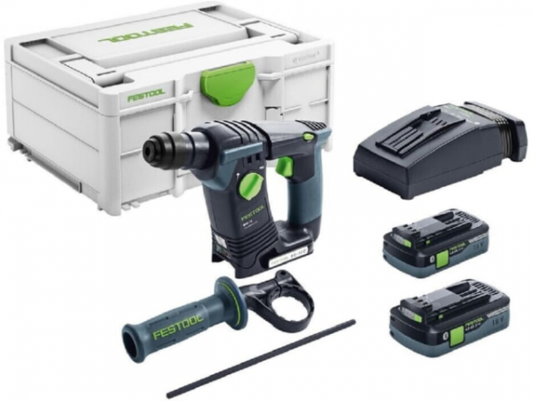 Akku-Bohrhammer Festool 18 V BHC 18 HPC 4,0 I-Plus mit 2x 4,0 Ah Akku und Ladegerät