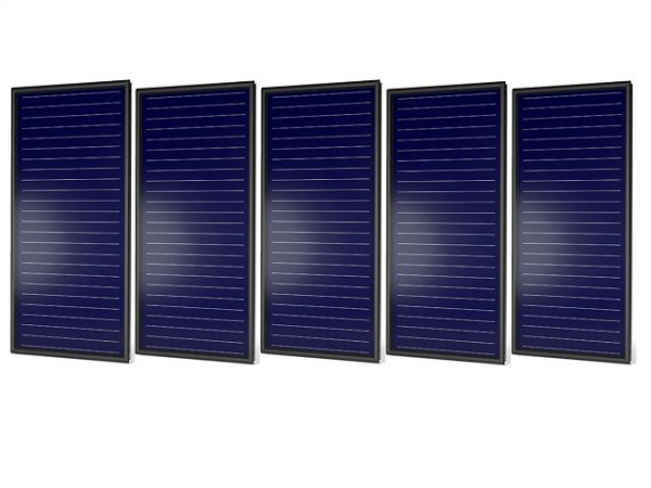 STI 5-er Solarpaket Aufdach-Montageset Flachkollektoren FKF-240-V Al/Cu