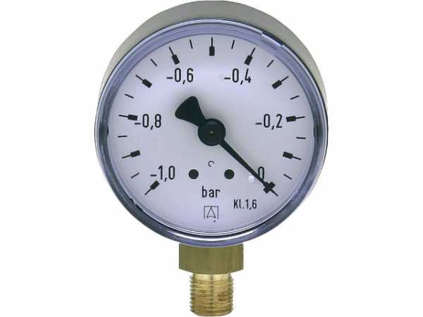 Vakuummeter 1-0 bar, Durchmesser 50mm, 1/8" unten