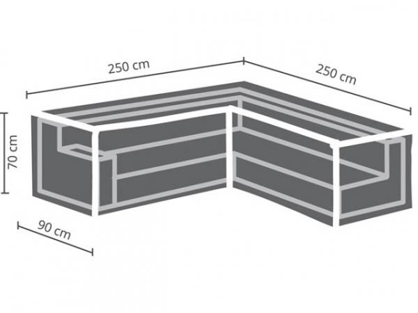 Loungemöbel Schutzhülle L-Förmiges L 250/90 x 250/90 x 70 cm Polypropylen OCLSL250