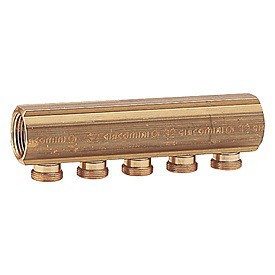R551SY085 Verteilerbalken aus gezogenem Messing 3/4 R551SY085 Verteilerbalken aus gezogenem Messing 3/4
