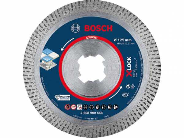 Diamanttrennscheibe BOSCH Expert HardCeramic Ø 125x1,4mm X-Lock