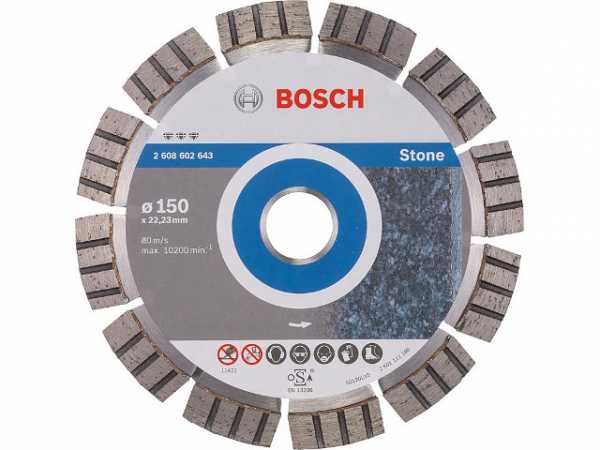 Diamanttrennscheibe BOSCH Best for Stone für Stein Ø 150x22,23x2,4mm