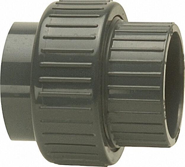 Pvc-u - Klebefitting Rohrverschraubung, 63mm, beidseitig Klebemuffe Pvc-u - Klebefitting Rohrverschraubung, 63mm, beidseitig Klebemuffe