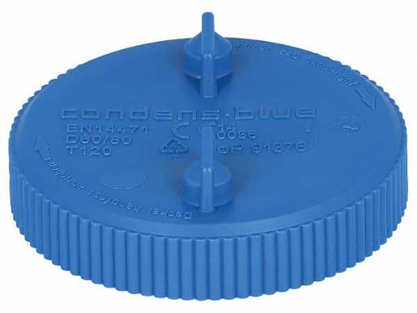 CondensBlue Revisionsdeckel d 81mm, blau für DN 60 und DN 80