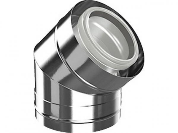 Buderus Konzentrischer Bogen, 45 °, Ø 80/125 mm, Edelstahl / Kunststoff, 7738112701