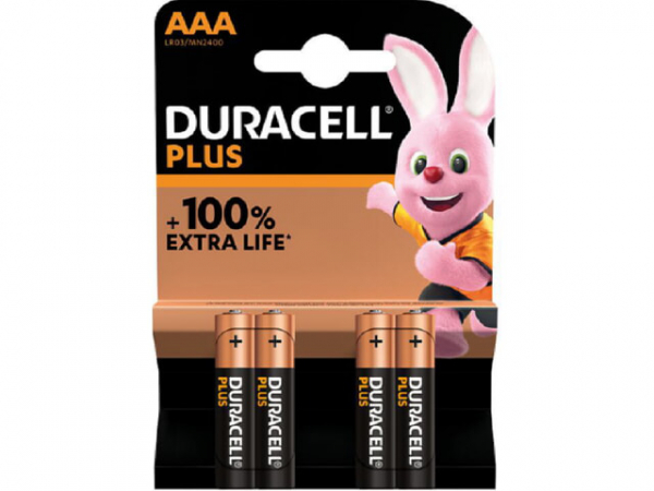 Duracell MN2400 Plus AAA Batterie 4er-Blister