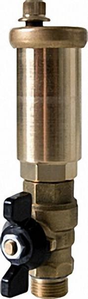 Solar-Schnellentlüfter 3/8'' mit Kugelhahn bis max 150°C