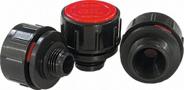 Entlüftungsschraube mit Spritzschutz schwarz, G 3/8''