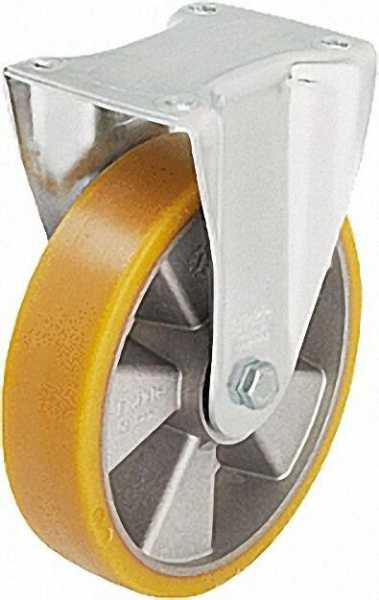 BLICKLE Schwerlastbockrolle Polyurethan/Stahl BH-ALTH 160K, Tragfähigkeit 550 kg Rad D= 160mm, Platt