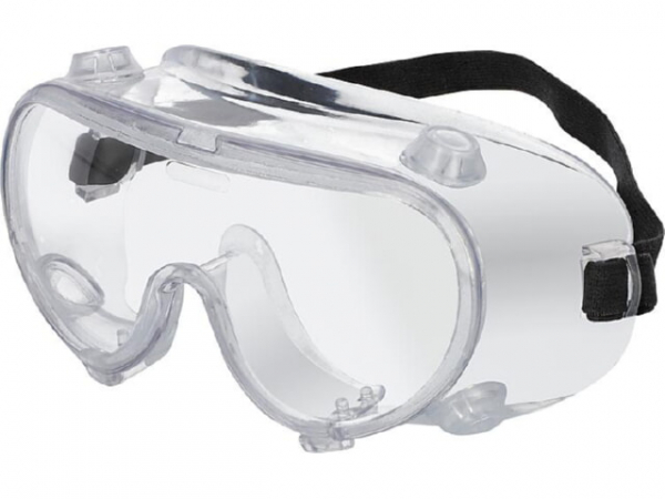 Schutzbrille, transparent, belüftet | PVC für leichte mechanische Stöße (F)